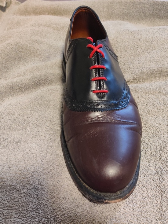 Allen Edmonds Shelton Oxfords 10.5 Mahogany-Brown/Black Dress Shoes main image 5